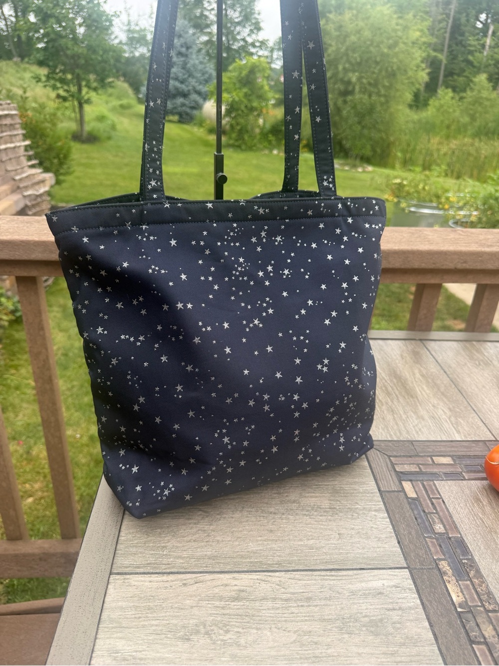 EUC Kate Spade New York "On Purpose" Midnight Stars Bow Tote Limited Edition - Picture 6 of 13